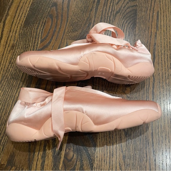 JW PEI Flavia Blush Pink Satin Bow Lace Ballerina Sneakers - Picture 8 of 10